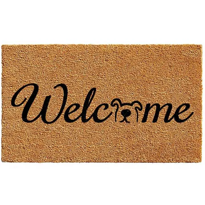 Welcome Dog Coir Doormat