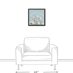 Welcome Easter Hydrangea Framed Canvas Art Print