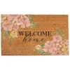 Welcome Home Pink Floral Doormat