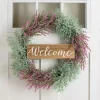Welcome Pink Lavender Wreath