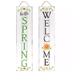 Welcome Spring Double Sided Porch Sign