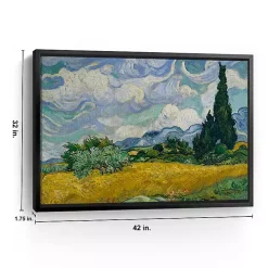 Wheat Field with Cypresses Canvas Print, 42x32 in.