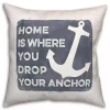 Where You Drop Your Anchor Outdoor Throw Pillow