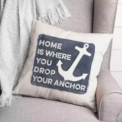 Where You Drop Your Anchor Outdoor Throw Pillow