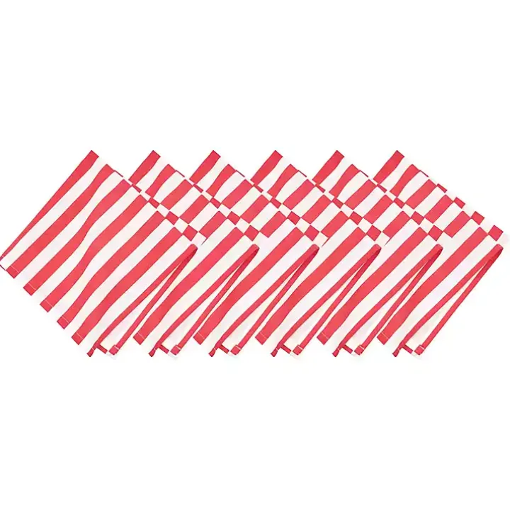 Whimsical Watermelon Striped Napkins, Set of 6