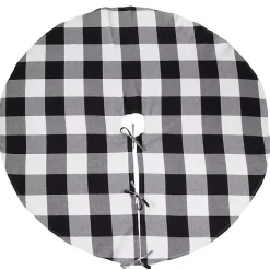 White and Black Buffalo Check Tree Skirt, 72 in.