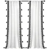White and Black Diamond Curtain Panel, 84 in.