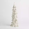 White and Gold Pine Tree Figurine, 21in.