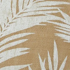 White and Natural Fern Round Placemats, Set of 6