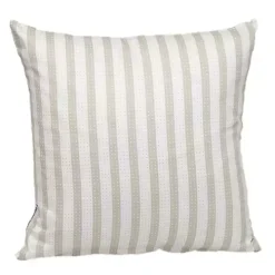 White and Tan Dotted Stripes Pillow