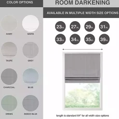 White Basketweave Cordless Roman Shade, 31 in.