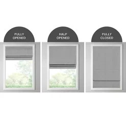 White Basketweave Cordless Roman Shade, 35 in.