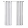 White Basketweave Curtain Panel Set, 84 in