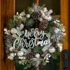 White Berry Merry Christmas Wreath