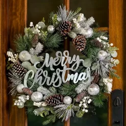White Berry Merry Christmas Wreath