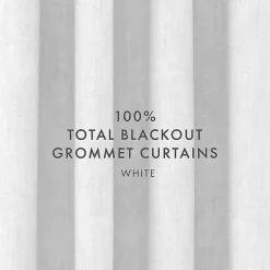 White Blackout Curtains, 84 in.