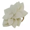 White Blossom Napkin Rings, Set of 4