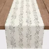 White Botanical Vines Table Runner, 90 in.