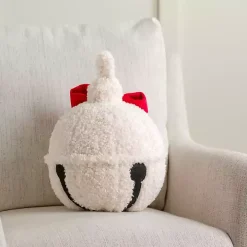 White Boucle Bell Shaped Pillow
