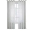 White Boucle Sheer Single Curtain Panel, 84 in.