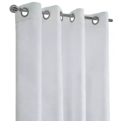 White Boucle Sheer Single Curtain Panel, 63 in.