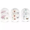 White Butterfly Meadow Appetizer Plates, Set of 6