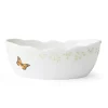 White Butterfly Meadow Porcelain Bread Basket