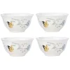 White Butterfly Meadow Rice Bowls, Set of 4