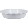 White Ceramic Scalloped Pie Dish
