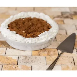 White Ceramic Scalloped Pie Dish