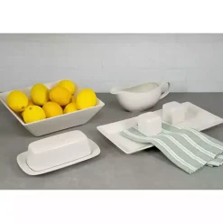 White Ceramic Square 40-pc. Dinnerware Set