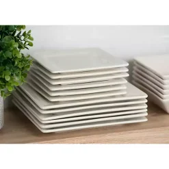 White Ceramic Square 40-pc. Dinnerware Set