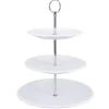 White Ceramic 3-Tier Serving Stand