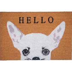 White Chihuahua Hello Doormat
