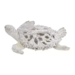 White Coral Reef Sea Turtle Figurine