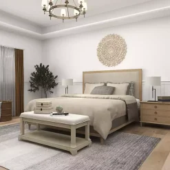 White Distressed Burlap Wooden Boxes, Set of 2