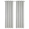 White Faux Suede Blackout Curtain Panel, 84 in.