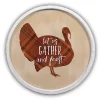 White Gather & Feast Plaid Wall Plaque