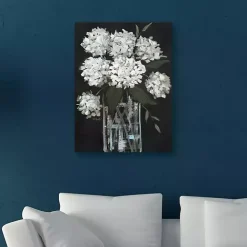 White Hydrangea Giclee Canvas Art Print