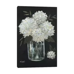 White Hydrangeas Canvas Art Print
