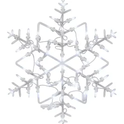 White LED Snowflake Window Silhouette, 18 in.