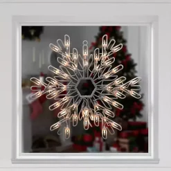 White LED Snowflake Window Silhouette, 15 in.