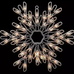 White LED Snowflake Window Silhouette, 15 in.