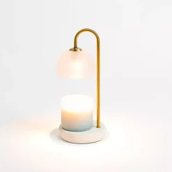 White Marble Base Candle Warmer Lamp
