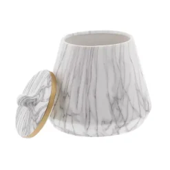 White Marble Oval Jar