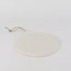 White Marble Round Cutting Board with Jute Hanger
