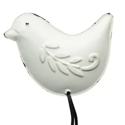 White Metal Bird Statue on Wood Base, 6 in.