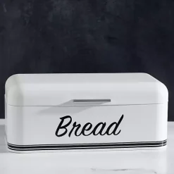 White Metal Bread Box