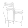 White Metal Starburst 3-Tier Plant Stand
