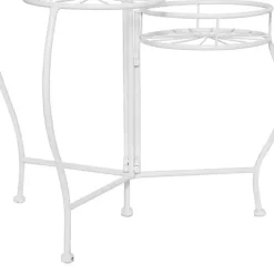 White Metal Starburst 3-Tier Plant Stand